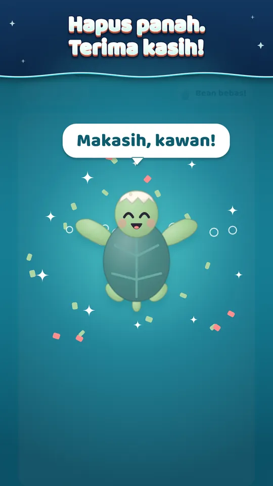 Hapus panah. Terima kasih! Teman berenang pulang ke terumbumu