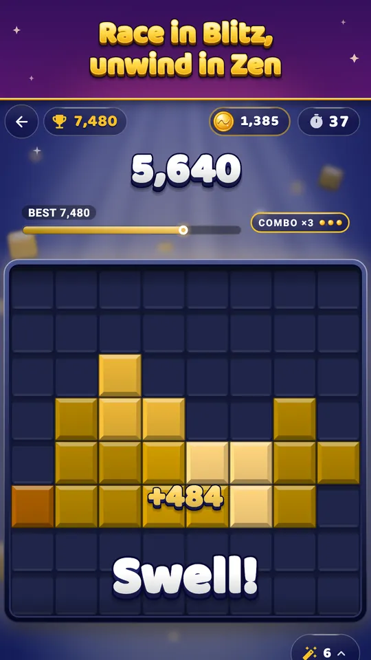 Beat your best, open the chest – A trophy rises and coins fly to your counter