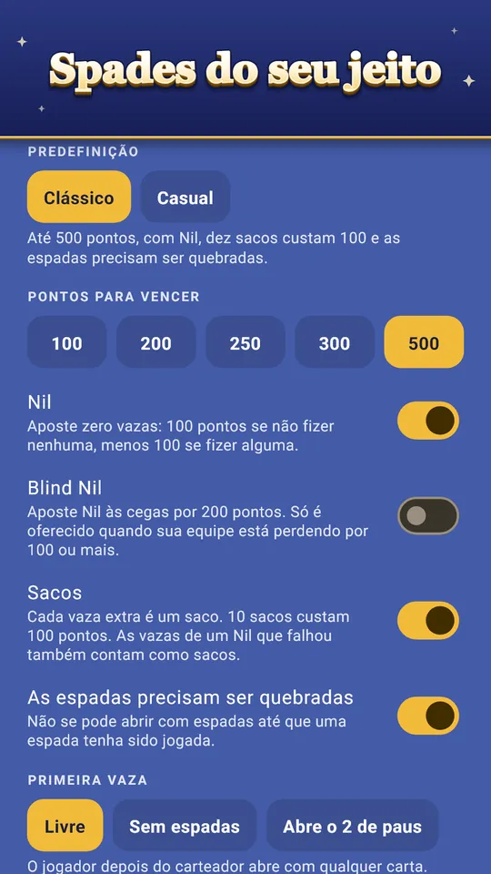 Spades do seu jeito – Nil, sacos, coringas e mais regras