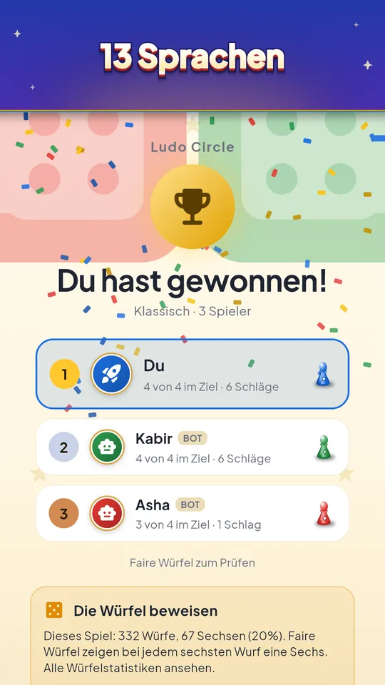 13 Sprachen – Spiele in deiner eigenen Sprache