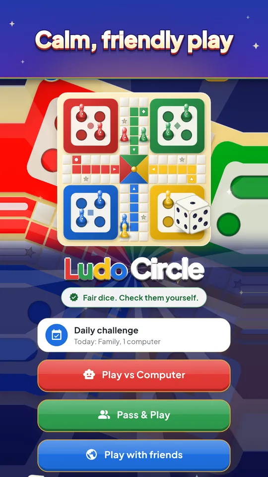 Calm, friendly play – Soft music, no coins, no betting
