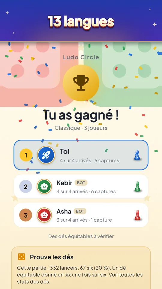 13 langues – Joue dans ta propre langue
