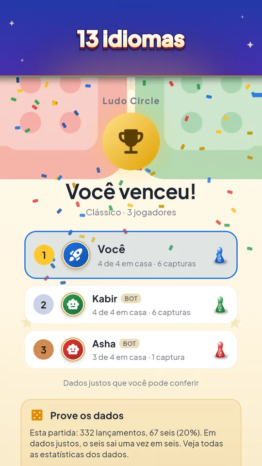 13 idiomas – Jogue no seu idioma