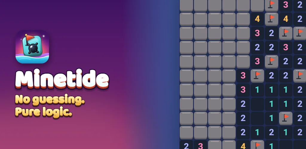 Minetide: Minesweeper puzzles