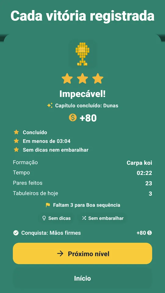 45 tabuleiros para coletar – Do pequeno Seixo até as 144 peças completas