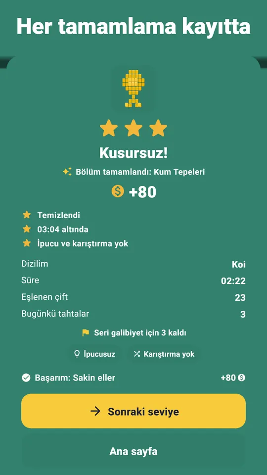 Toplanacak 45 tahta – Küçük Çakıl'dan tam 144 taşa kadar