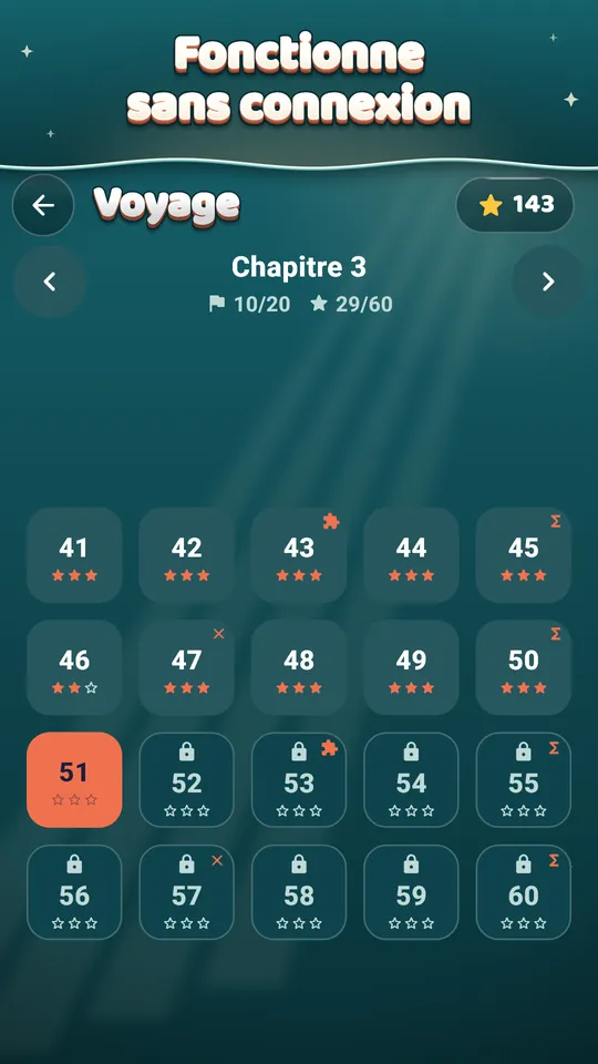 Jeu calme, grands chiffres – Mode sombre, fort contraste, chrono masqué.