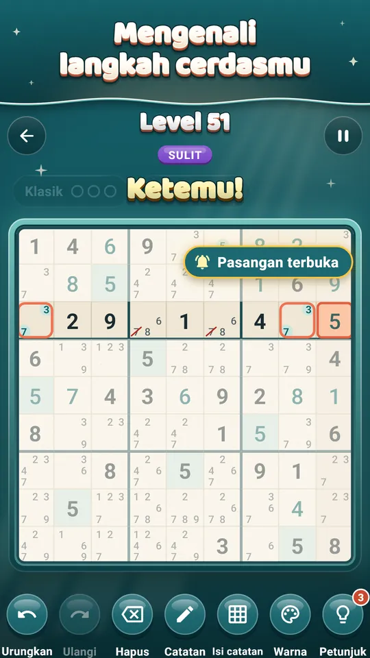 Mengenali langkah cerdasmu – Temukan Pasangan terbuka sendiri, Tidoku menyebutnya.