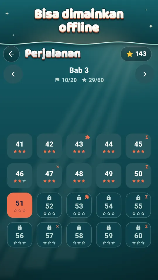 Main tenang, angka besar – Mode gelap, kontras tinggi, timer disembunyikan.