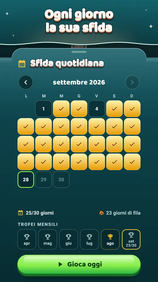 Si gioca offline – 600 livelli e ogni Puzzle del giorno, senza connessione.
