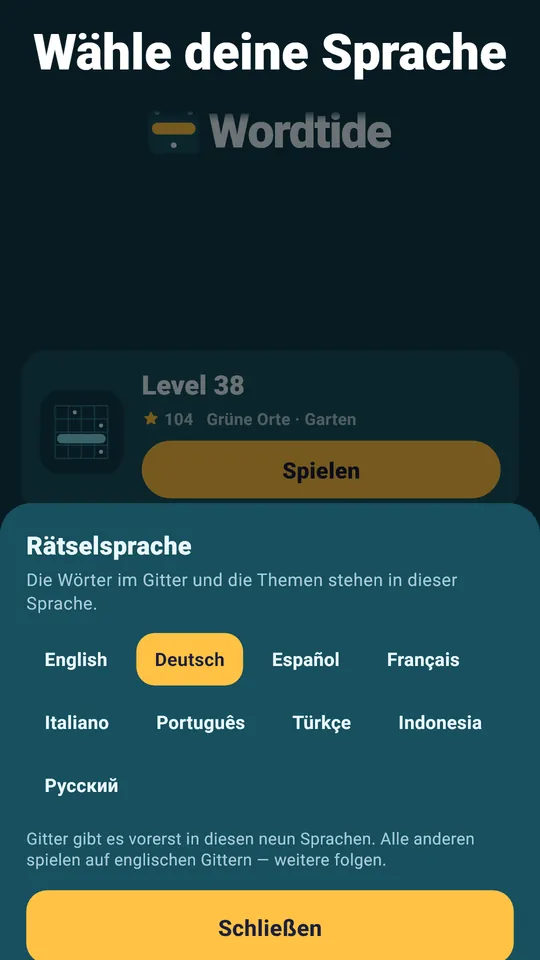 Neun Sprachen zum Spielen – Wörter in der Sprache selbst, nicht übersetzt