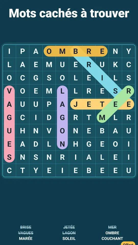 Trace le mot, il se verrouille – Glisse sur les lettres et le mot se verrouille