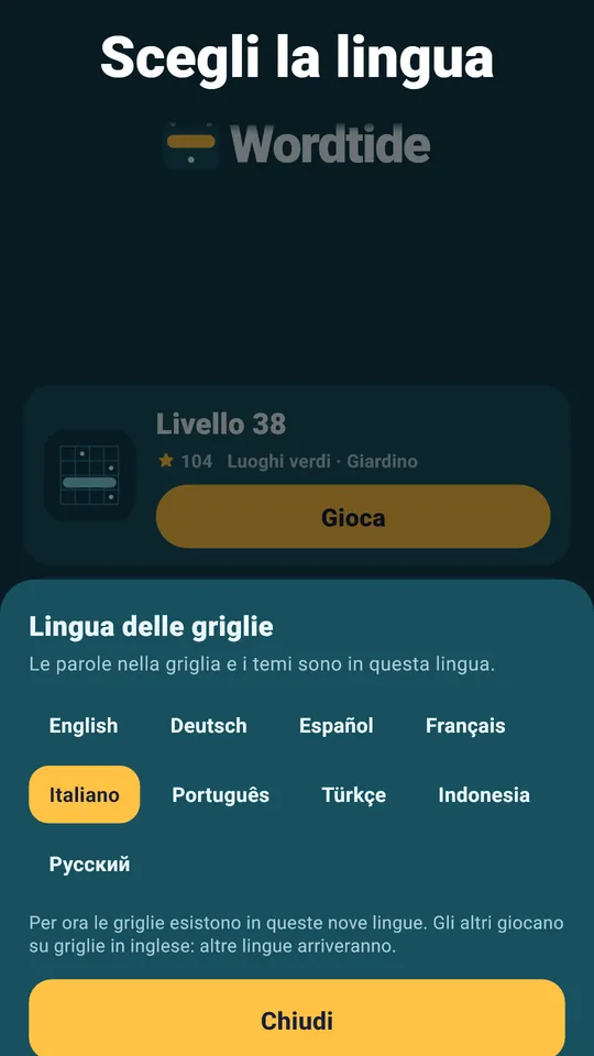 Nove lingue in cui giocare – Parole scritte nella lingua, non tradotte